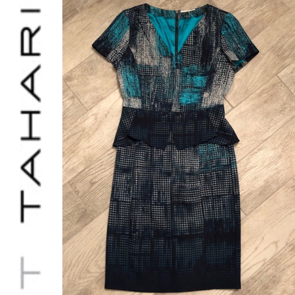 T Tahari Peplum Pencil Dress size 4 NWOT